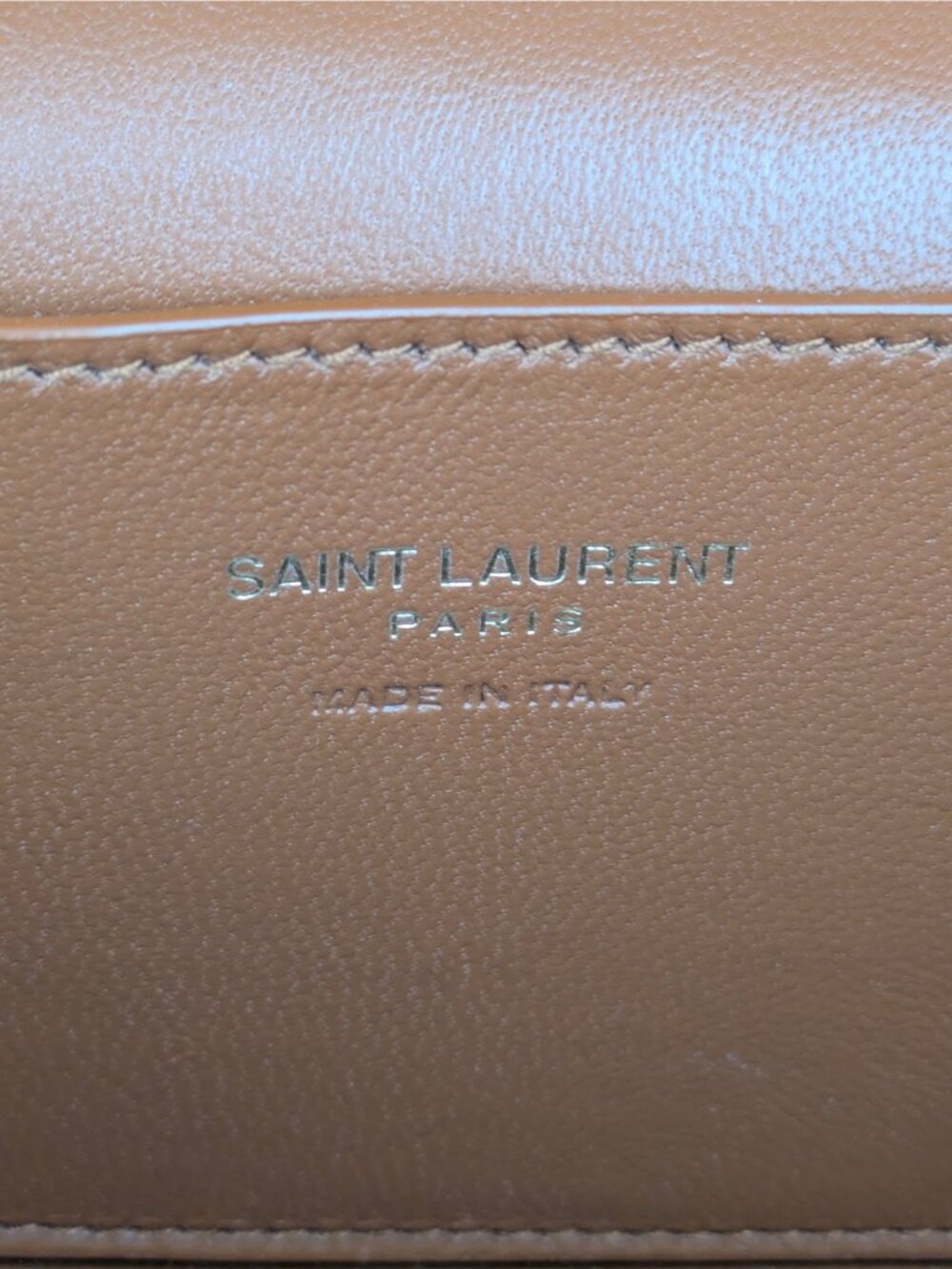 Saint Laurent Canvas Calfskin Mini Gaby Vanity Case Desert Dust Brick 834213 - Picture 8 of 15